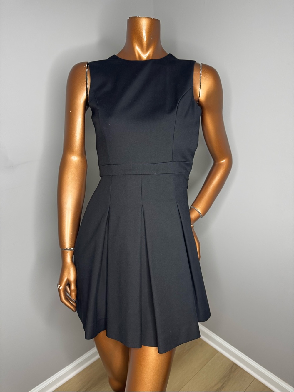 Space Style Concept Black Sleeveless Fit & Flare Dress